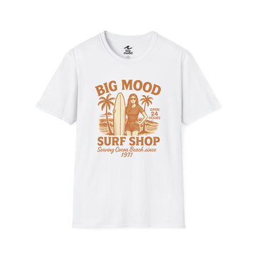 Vintage Surf Shop T-Shirt, Summer Vibes Tee, Big Mood, Beachwear Gift, Unisex Casual Shirt, Travel Apparel, Surfing Clothing