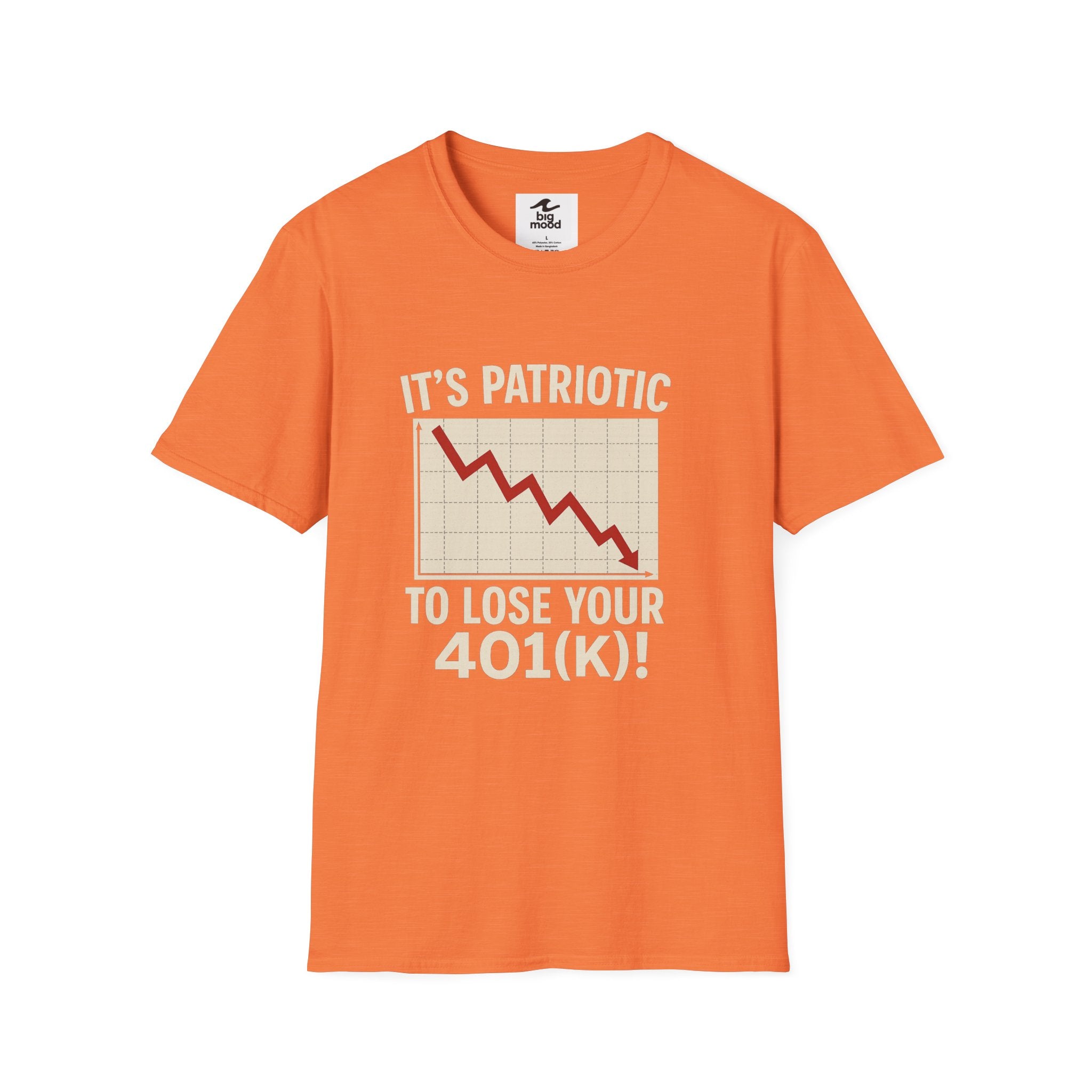 Patriotic to Lose Your 401(k)! Anti-Trump Declining Stock Market T-shirt, Anti-Fascist, Bye Bye 401k!