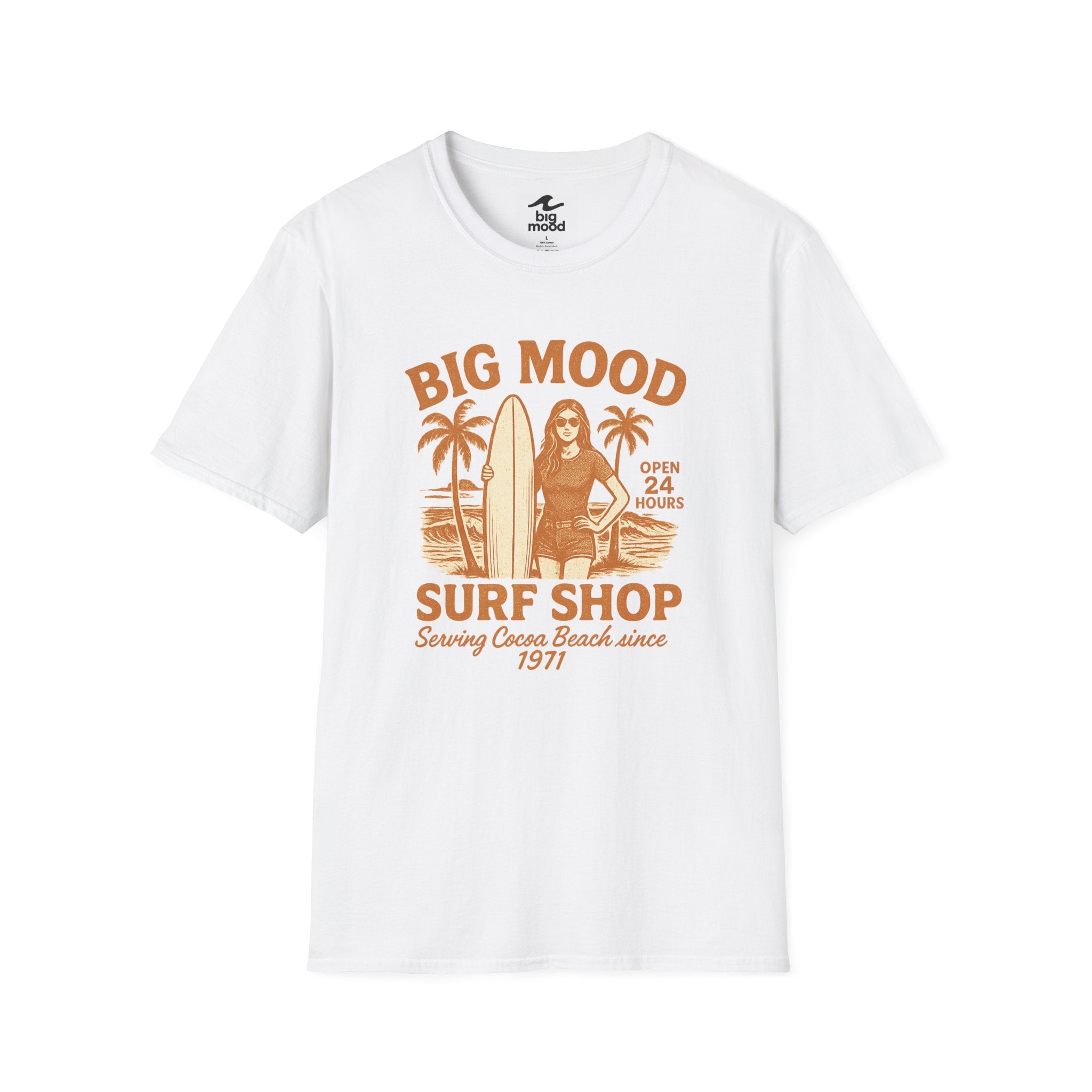 Vintage Surf Shop T-Shirt, Summer Vibes Tee, Big Mood, Beachwear Gift, Unisex Casual Shirt, Travel Apparel, Surfing Clothing