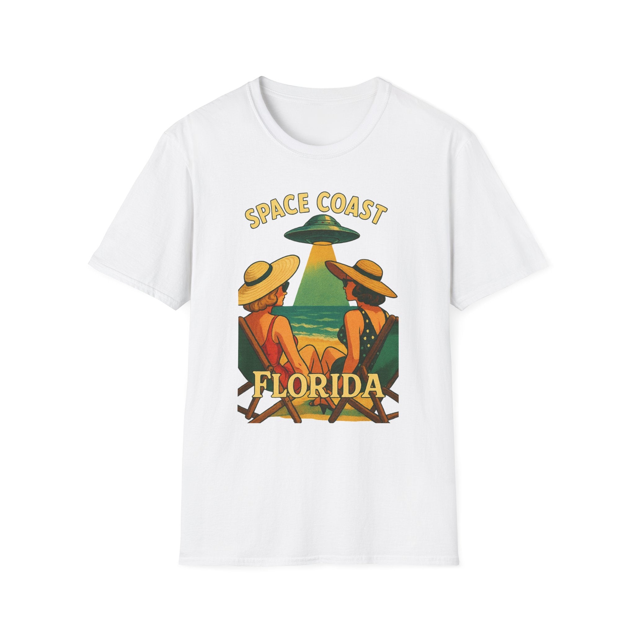 Retro Space Coast Florida T-Shirt, Vintage Beach Shirt, Unisex Summer Tee, Florida Gift, Travel Souvenir, Vacation Apparel