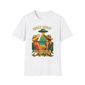 Retro Space Coast Florida T-Shirt, Vintage Beach Shirt, Unisex Summer Tee, Florida Gift, Travel Souvenir, Vacation Apparel